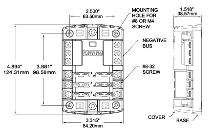 Blue Sea Fuse Block (MPN: 5025-BSS)