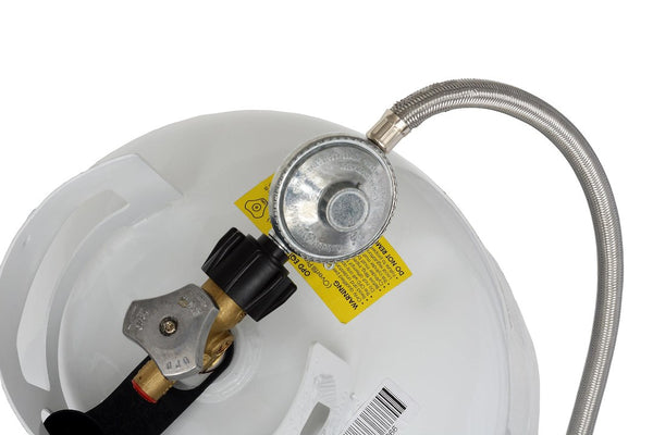 Flame King Propane Hose with Regulator (MPN: SS-QCC-3/8)