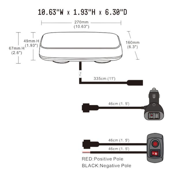 BUILTBRIGHT Warning Light (MPN: BB6001B)