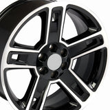 OE Wheels CV74B 22 Inch Aluminum Wheel (MPN: CV74B-22090-6550-24MB)