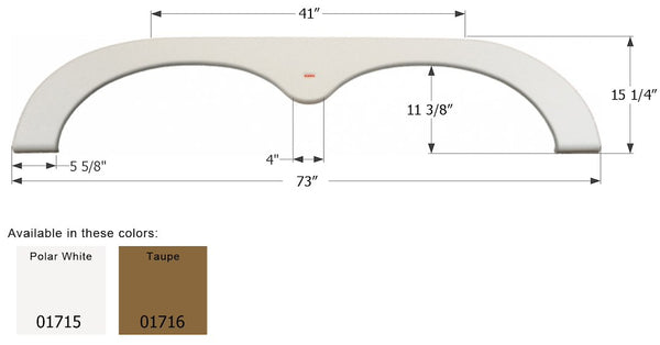 Icon Fender Skirt for Tandem Axle RVs (MPN: 01716)