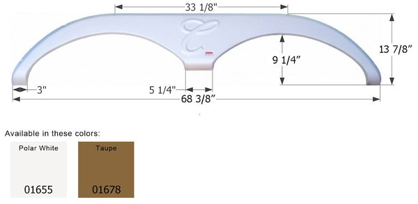 Icon Fender Skirt For Tandem Axle Trailers (MPN: 01678)