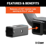 Trailer hitch receiver tube adapter (MPN: 45405)