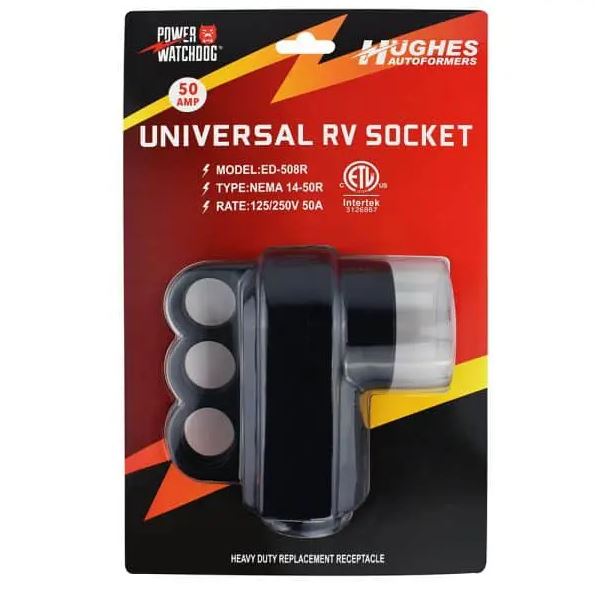 Hughes Auto Replacement Power Cord Plug (MPN: 50ASOCKET)