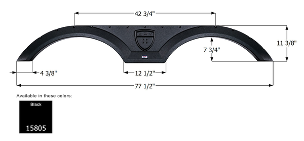 Icon Fender Skirt for Tandem Axle RVs (MPN: 15805)