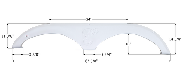 Icon Fender Skirt for Tandem Axle RVs (MPN: 16604)