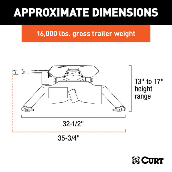 CURT A16 Fifth Wheel Trailer Hitch (MPN: 16120)