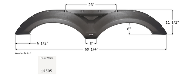 Icon Fender Skirt for Tandem Axle (MPN: 14505)