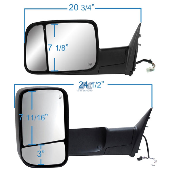 K Source Exterior Towing Mirror (MPN: 60184C)