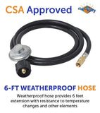 Flame King Propane Feed Hose (MPN: FK-GRD-REGHS6FT)