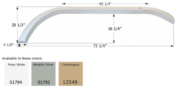 Icon Fender Skirt for Tandem Axle RVs (MPN: 12549)