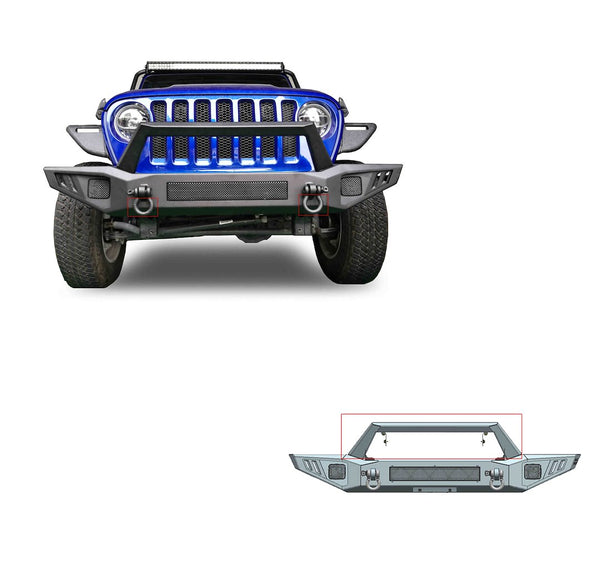 Black Horse Offroad Bumper With Skid Plate (MPN: AFB-WR20)