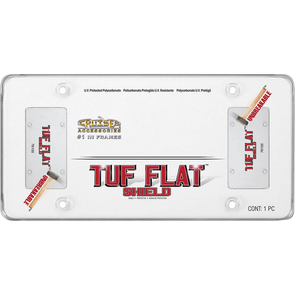 Clear Tuf Flat Shield License Plate Cover (MPN: 76100)
