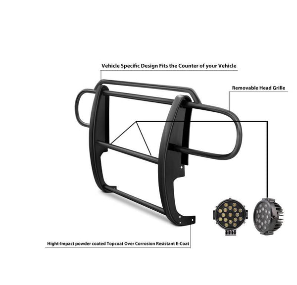 Black Horse Grille Guard Kit (MPN: 17JPWRMA-PLB)
