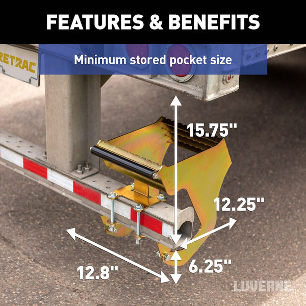 Luverne HighRise Folding Rear Truck Step (MPN: 409924L)