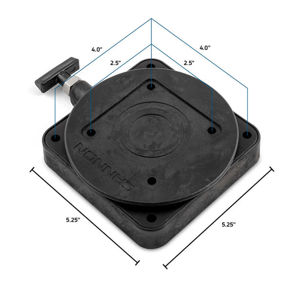Cannon Downrigger Mount with Low-Profile Swivel Base (MPN: 2207003)