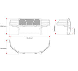 Black Horse Off Road Grille Guard (MPN: RU-DORA10-B)
