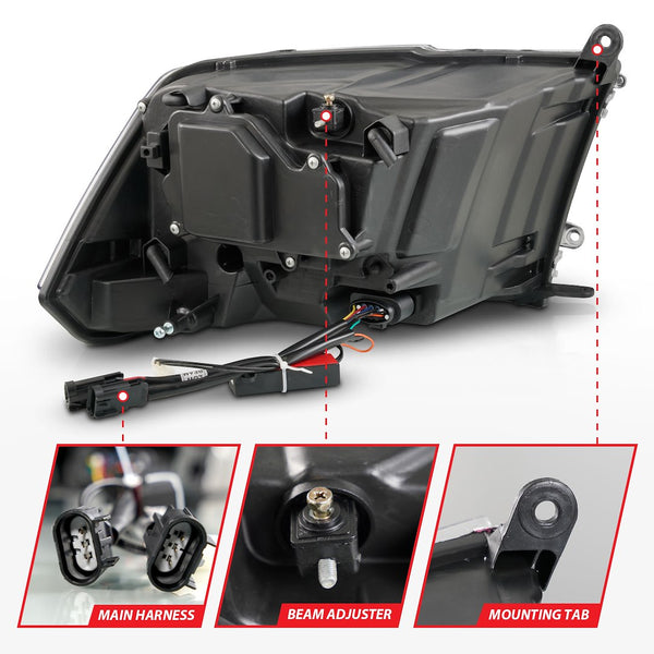 AnzoUSA Headlight Assembly With Projector Beam (MPN: 111609)