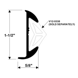 Taco Marine Aluminum Rub Rail (MPN: A11-0638TAL12D)