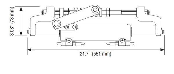 Ultraflex Hydraulic Front Mount Outboard Cylinder (MPN: UC95OBF-1)