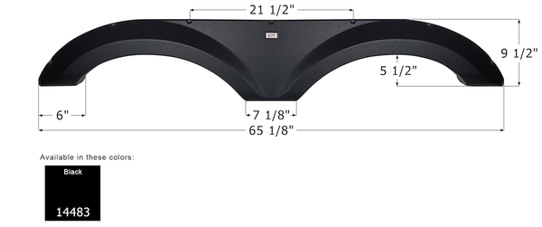 Icon Fender Skirt for Tandem Axle (MPN: 14483)