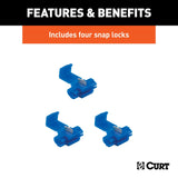 CURT 4-Way Flat Connector Socket Kit (MPN: 58044)