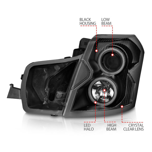 AnzoUSA Headlight Assembly With Halo (MPN: 121417)