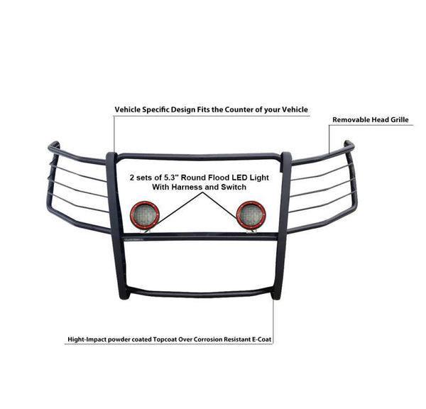 Black Horse Grille Guard Kit (MPN: 17FP32MA-PLFR)