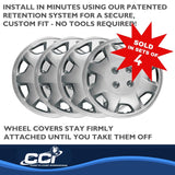 15 Inch 8 Spoke Wheel Cover Set (MPN: IWC12415S)