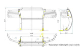 Black Horse Grille Guard Kit (MPN: 17FR20MA-PLFB)