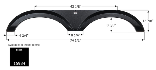 Icon Fender Skirt for Tandem Axle RVs (MPN: 15984)