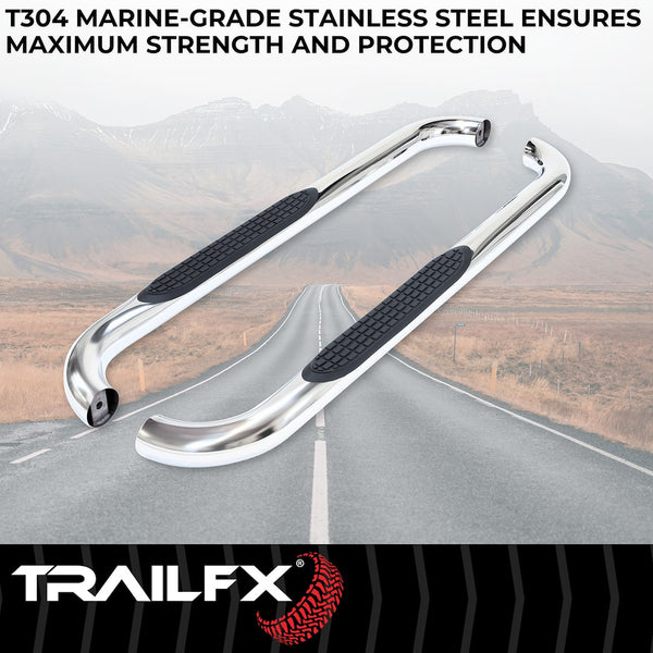 TrailFX Nerf Bar Round Tube Side Steps (MPN: A0061S)