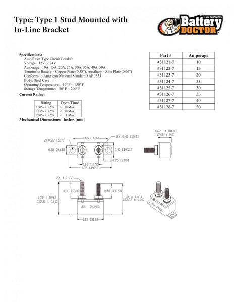 WirthCo Circuit Breaker (MPN: 31121)