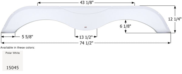 Icon Fender Skirt for Tandem Axle RVs (MPN: 15045)
