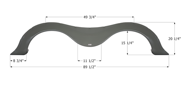 Icon Fender Skirt for Tandem Axle RVs (MPN: 14983)