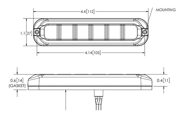 Ecco Directional Warning Light (MPN: ED3794AW)