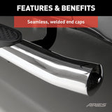 Aries 4 Inch Oval Nerf Bar With Step Pads (MPN: S223016-2)