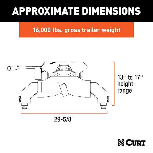 CURT A16 Fifth Wheel Trailer Hitch (MPN: 16063)