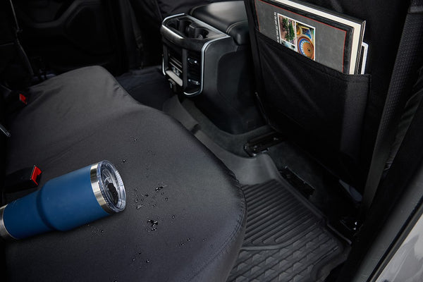 Custom Seat Cover for 40/60 Split Bench with Adjustable Headrests (MPN: SSR8484FR11WFBK)