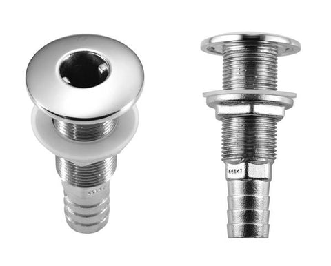 Stainless Steel Boat Scupper with Barbed Thru-Hull Connector (MPN: 66547-3)