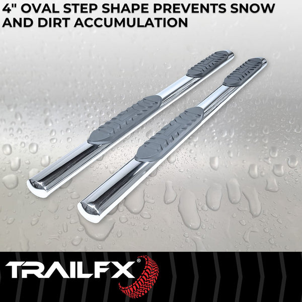 TrailFX Nerf Bar 4 Inch Oval Tube Side Steps (MPN: A1516S)