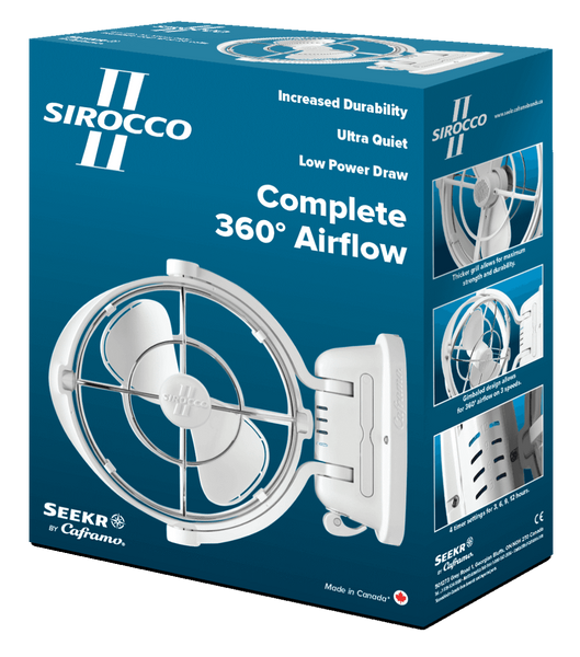 Caframo Sirocco II 7 Inch Cabin Fan (MPN: 7010CAWBX)
