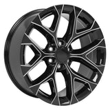 OE Wheels CV98B 22 Inch Aluminum Wheel (MPN: CV98B-22090-6550-24BM)