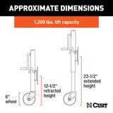 CURT Manual Sidewind Trailer Tongue Jack (MPN: 28112)