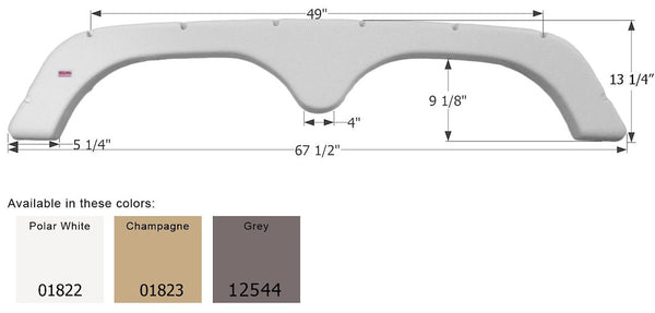 Icon Fender Skirt for Tandem Axle RVs (MPN: 12544)