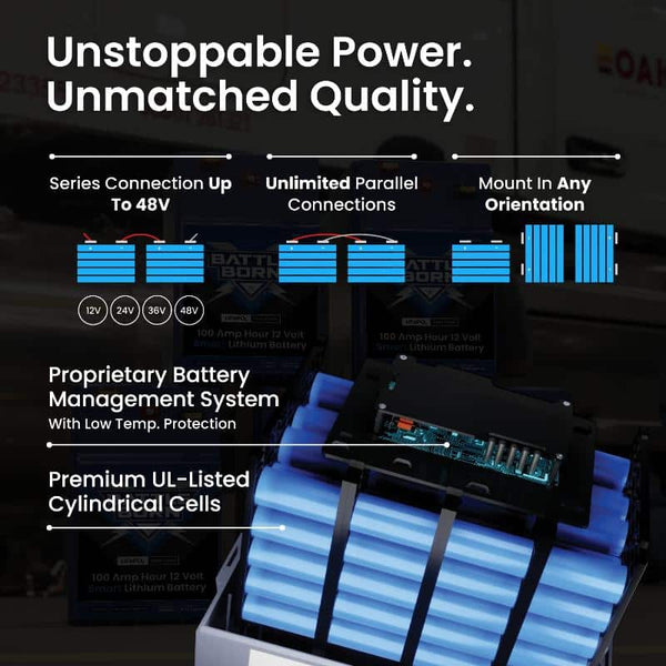 Battle Born Batteries 12 Volt GC2 Smart Heated Lithium Deep Cycle Battery (MPN: BBGC2IH)