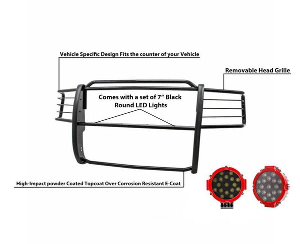 Black Horse Grille Guard Kit (MPN: 17FR20MA-PLR)