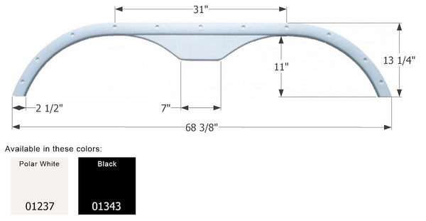 Icon Fender Skirt For Tandem Axle RVs (MPN: 01343)