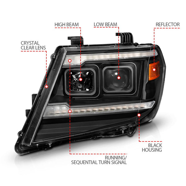AnzoUSA Headlight Assembly With LED Daytime Running Light (MPN: 111597)