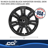Coast To Coast Impostor Wheel Skin 18 Inch (MPN: IWCIMP357BLK)